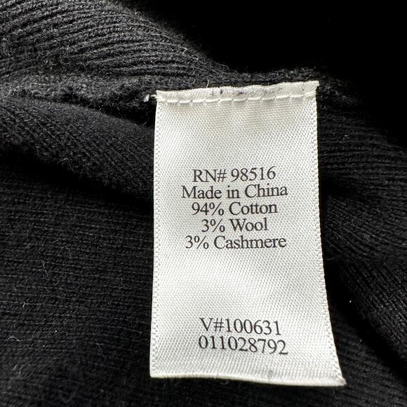 Coldwater Creek Knit Pullover Wool Cashmere Sweater 2X Black Whimsigoth Western - Picture 11 of 12